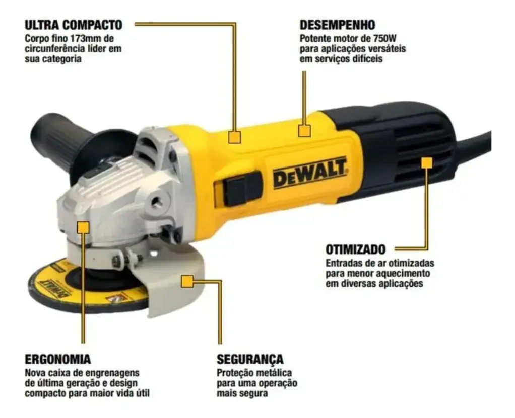 Esmerilhadeira Angular DWE750 - Imagem 2
